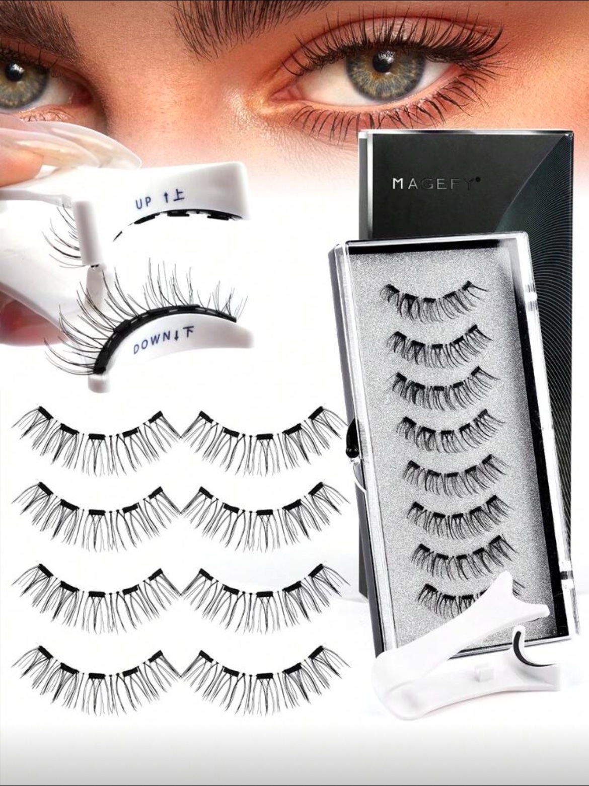 MAGEFY 2 Paires De Faux Cils Magnétiques (MGY7927-5)