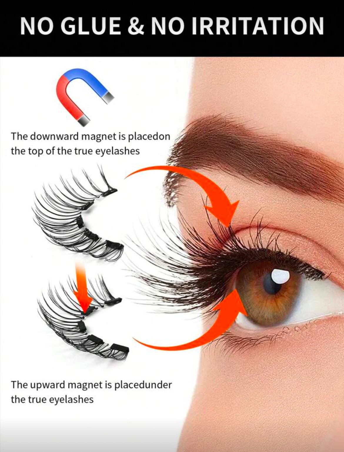 MAGEFY 2 Paires De Faux Cils Magnétiques (MGY7927-5)