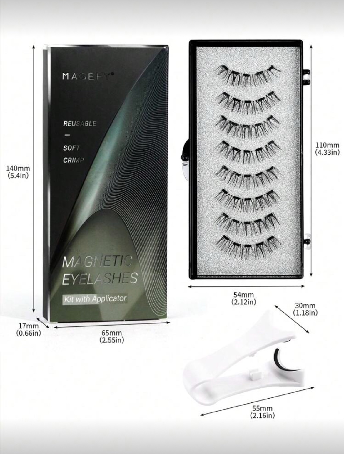 MAGEFY 2 Paires De Faux Cils Magnétiques (MGY7927-5)