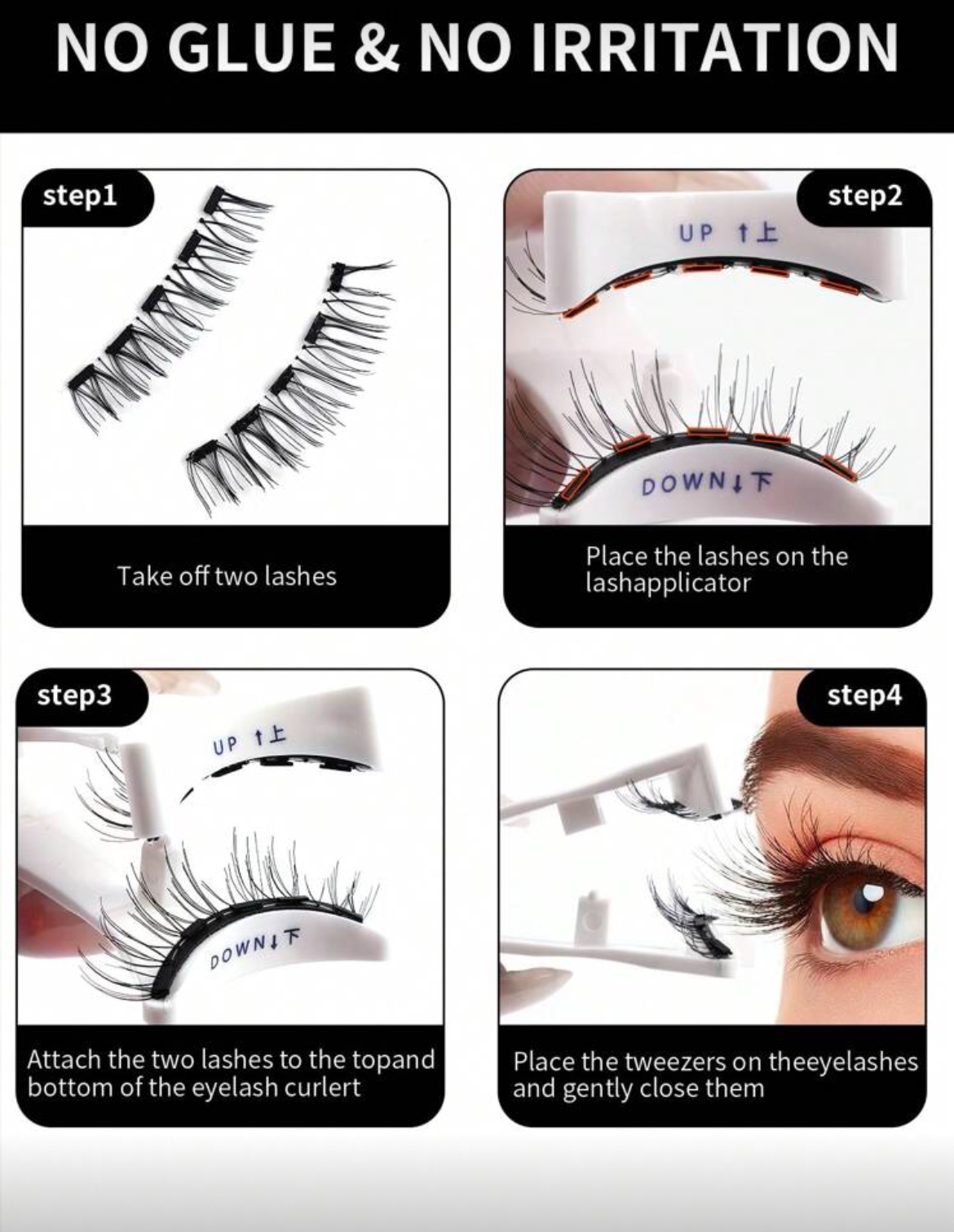 MAGEFY 2 Paires De Faux Cils Magnétiques (MGY7927-5)