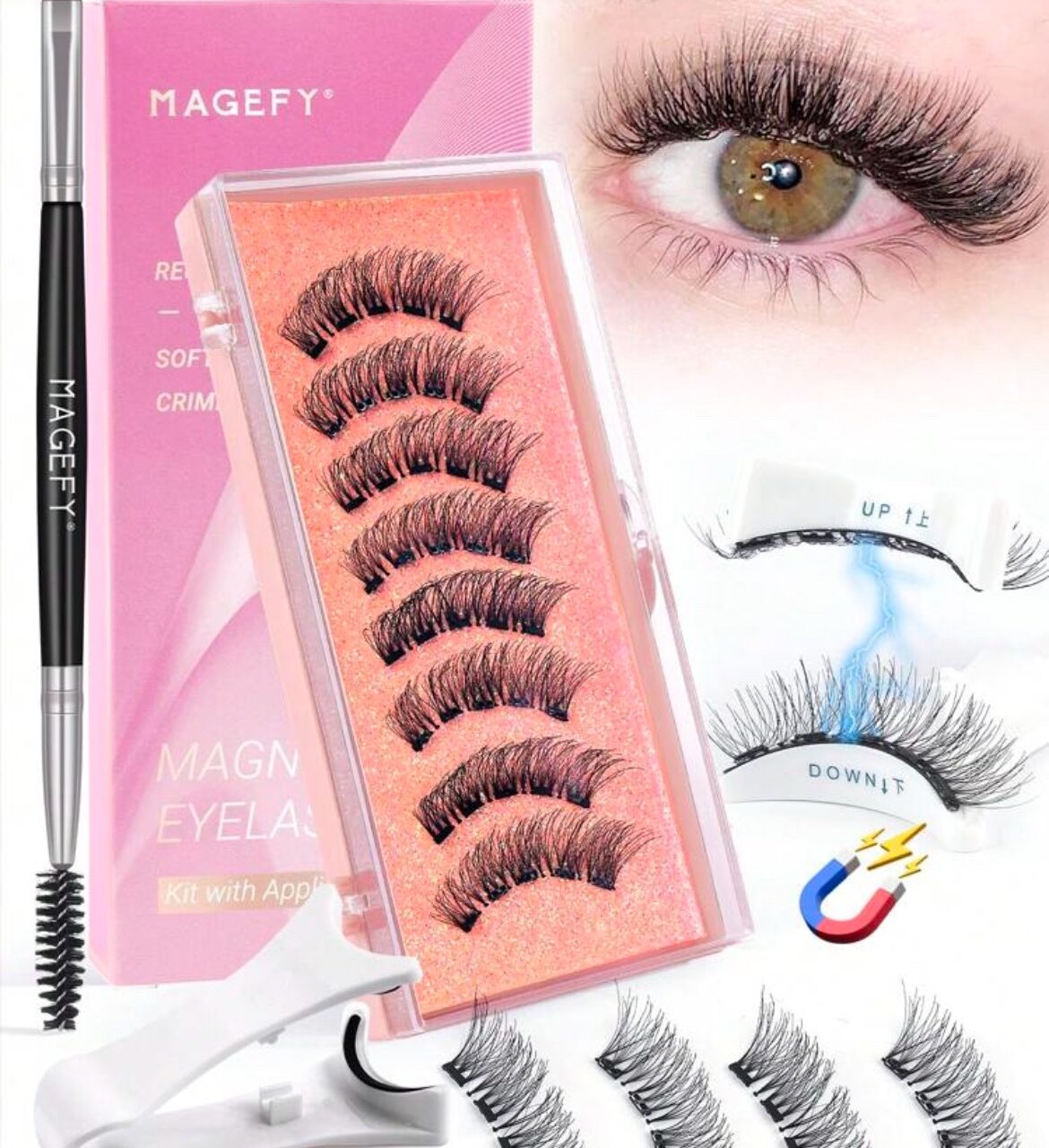 MAGEFY 2 Paires De Faux Cils Magnétiques (MGY7949-3)