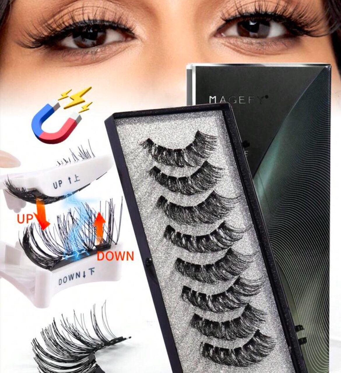 MAGEFY 2 Paires De Faux Cils Magnétiques (MGY7796-2)