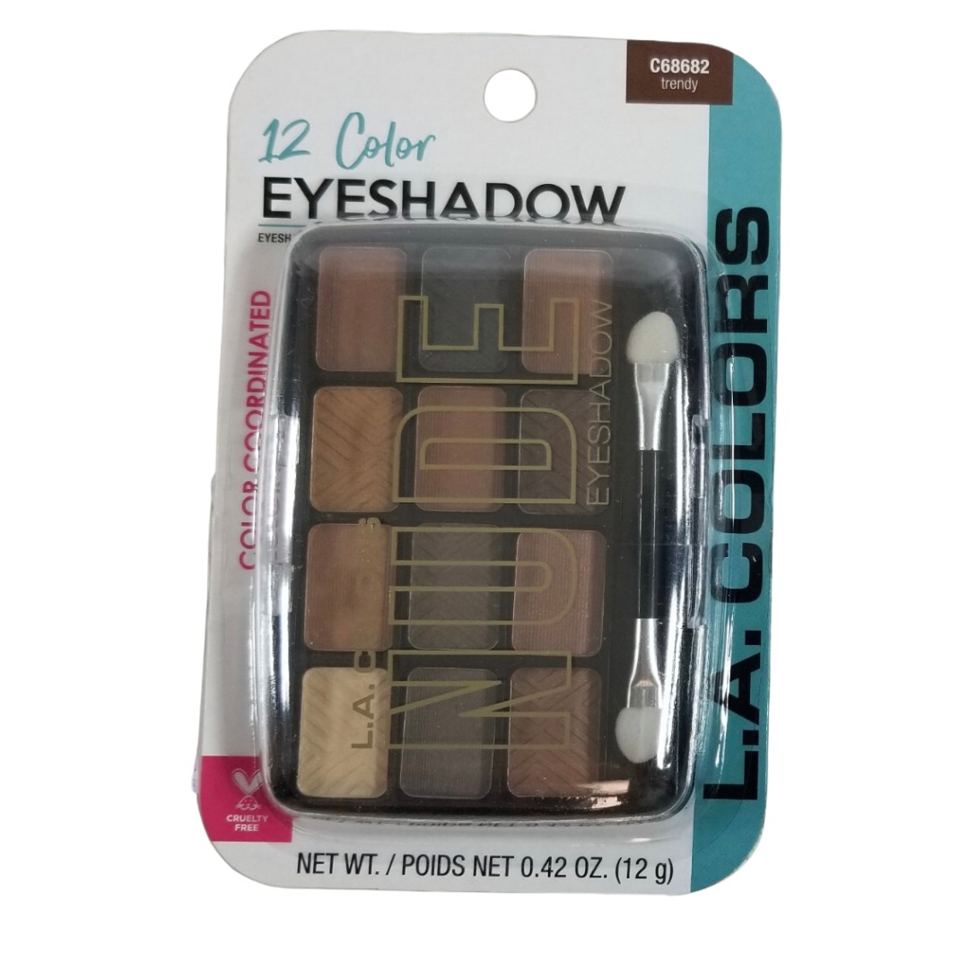 L.A.Colors Nude Eyeshadow Palette 12 Colors In Vogue