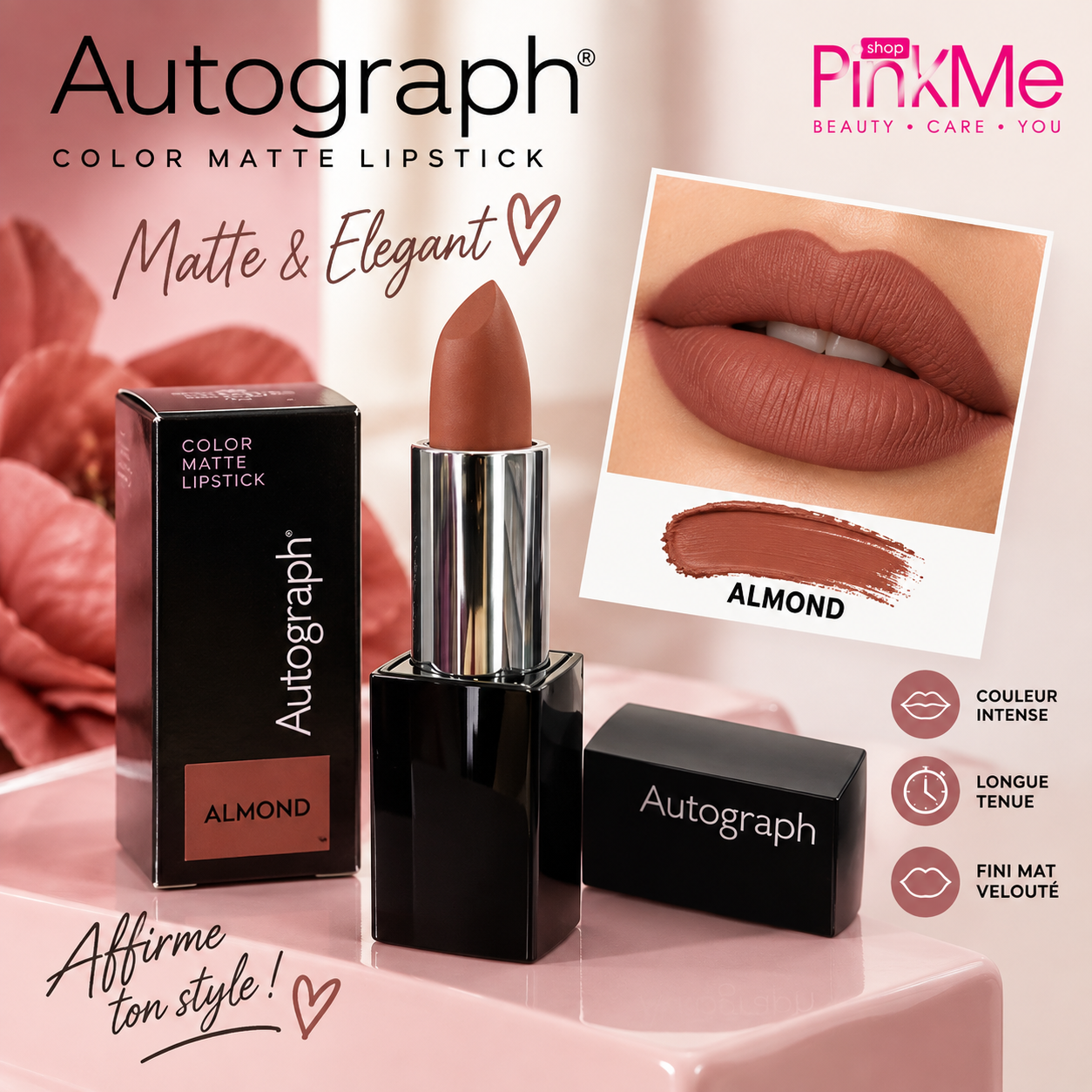Autograph Color Matte Lipstick – Rouge à lèvres mat (3 teintes) – Image 2