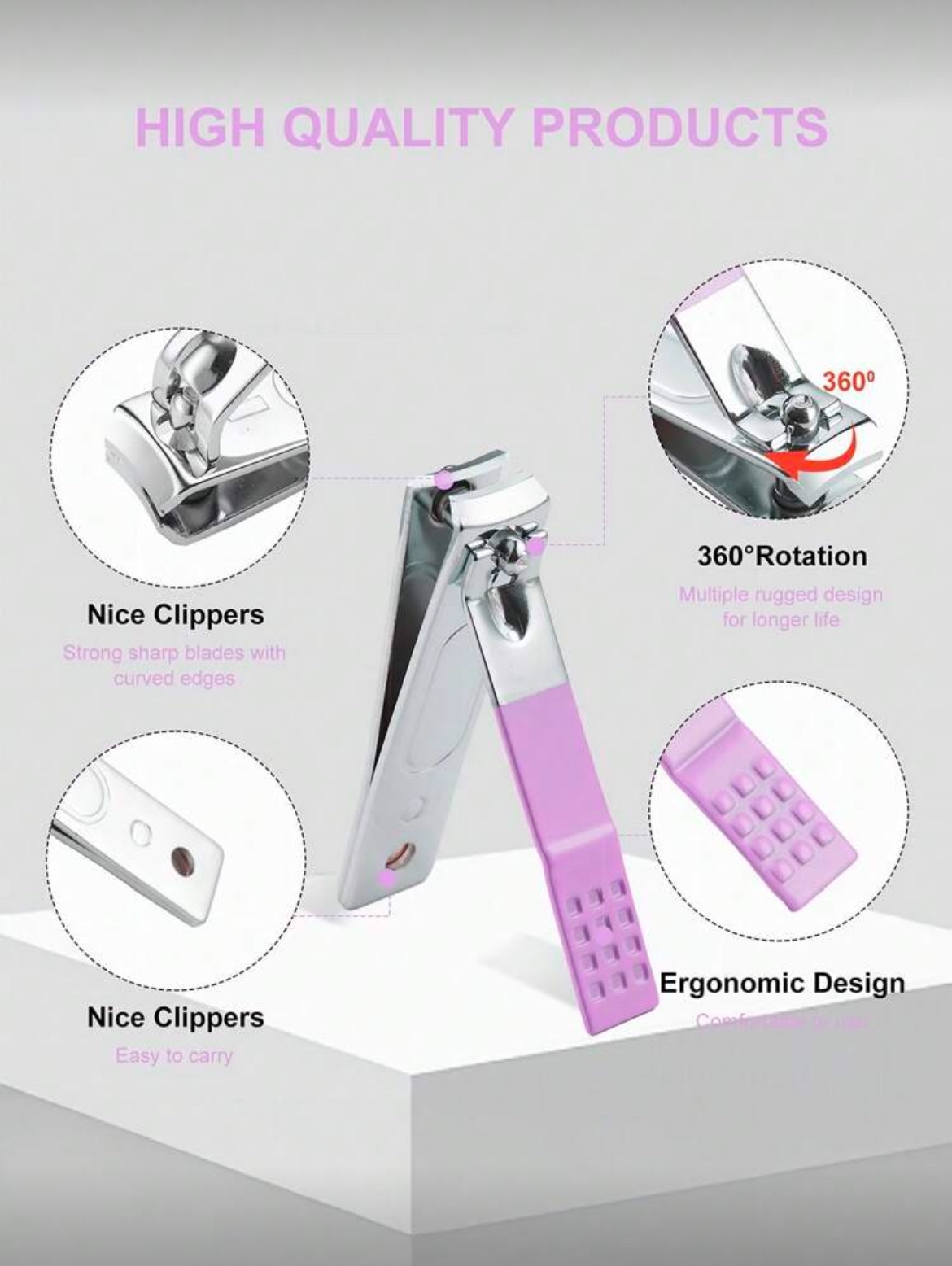 SH Set de coupe-ongles professionnels en acier inoxydable avec étui PU – Prune (4 à 18 pcs) SH Set de coupe-ongles professionnels en acier inoxydable avec étui PU – Prune (4 à 18 pcs)