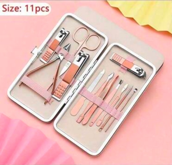 SH Set de coupe-ongles professionnels en acier inoxydable avec étui PU – Rose Orangé (4 à 23 pcs) SH Set de coupe-ongles professionnels en acier inoxydable avec étui PU – Rose Orangé (4 à 23 pcs)