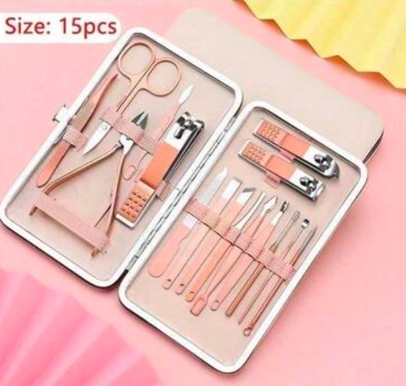 SH Set de coupe-ongles professionnels en acier inoxydable avec étui PU – Rose Orangé (4 à 23 pcs) SH Set de coupe-ongles professionnels en acier inoxydable avec étui PU – Rose Orangé (4 à 23 pcs)