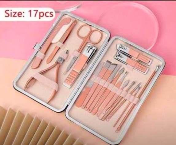 SH Set de coupe-ongles professionnels en acier inoxydable avec étui PU – Rose Orangé (4 à 23 pcs) SH Set de coupe-ongles professionnels en acier inoxydable avec étui PU – Rose Orangé (4 à 23 pcs)
