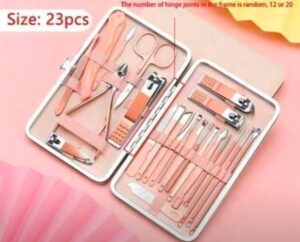 SH Set de coupe-ongles professionnels en acier inoxydable avec étui PU – Rose Orangé (4 à 23 pcs) SH Set de coupe-ongles professionnels en acier inoxydable avec étui PU – Rose Orangé (4 à 23 pcs)