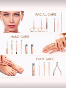SH Set de coupe-ongles professionnels en acier inoxydable avec étui PU – Rose Orangé (4 à 23 pcs) SH Set de coupe-ongles professionnels en acier inoxydable avec étui PU – Rose Orangé (4 à 23 pcs)