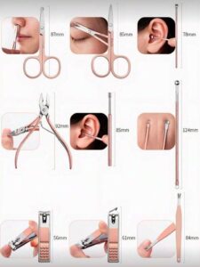 SH Set de coupe-ongles professionnels en acier inoxydable avec étui PU – Rose Orangé (4 à 23 pcs) SH Set de coupe-ongles professionnels en acier inoxydable avec étui PU – Rose Orangé (4 à 23 pcs)