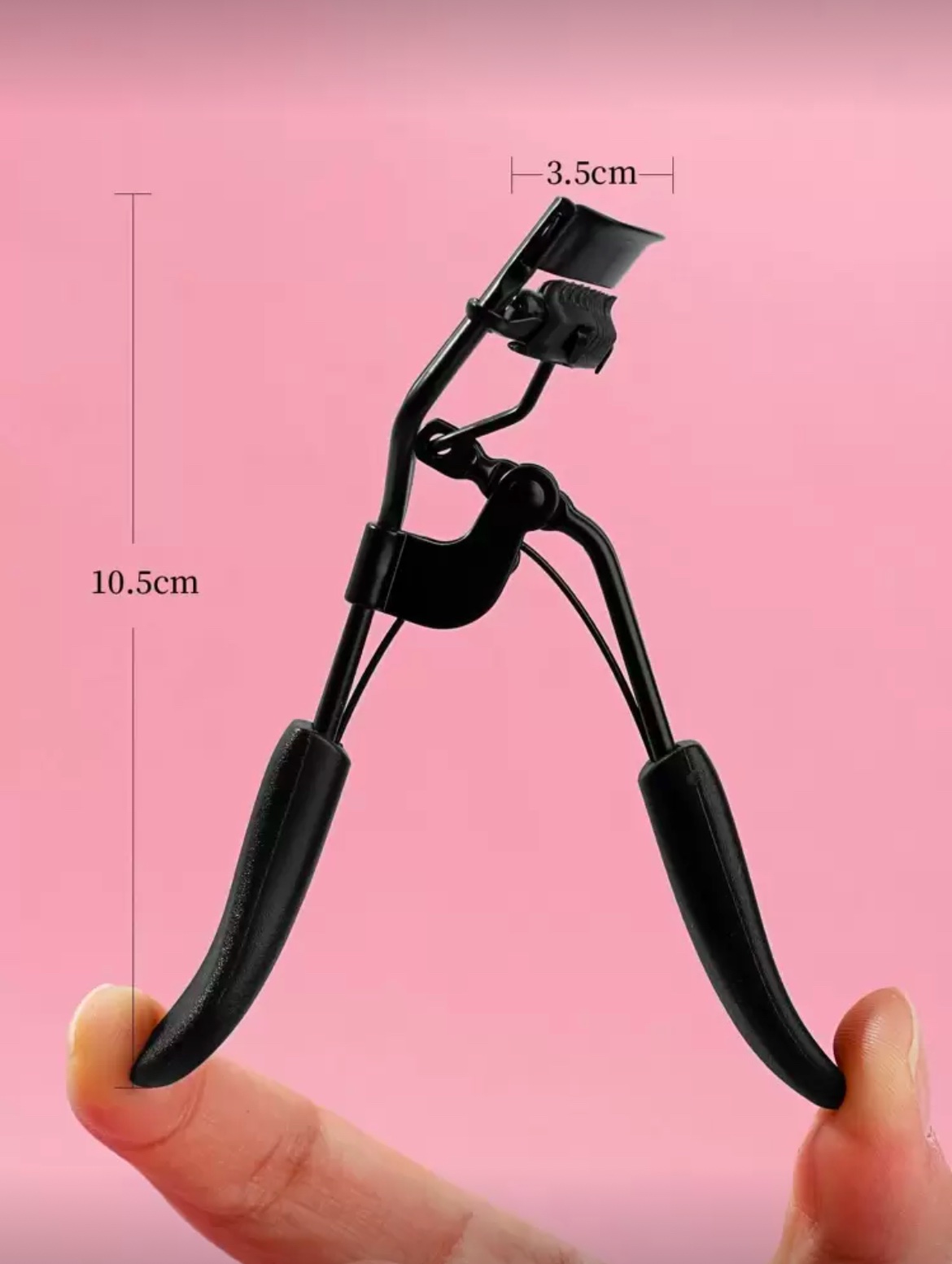 Monkids Recourbe Cils Portatif Avec Peigne et Coussinet “Pad” En Silicone – MKN (Black/Black)