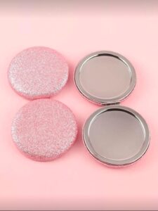 SH Miroir De Poche Pliable Rond à Paillettes — Glamour (1 pièce) – Rose / Noir / Argent / Bleu / Or / Violet SH Miroir De Poche Pliable Rond à Paillettes — Glamour (1 pièce) – Rose / Noir / Argent / Bleu / Or / Violet