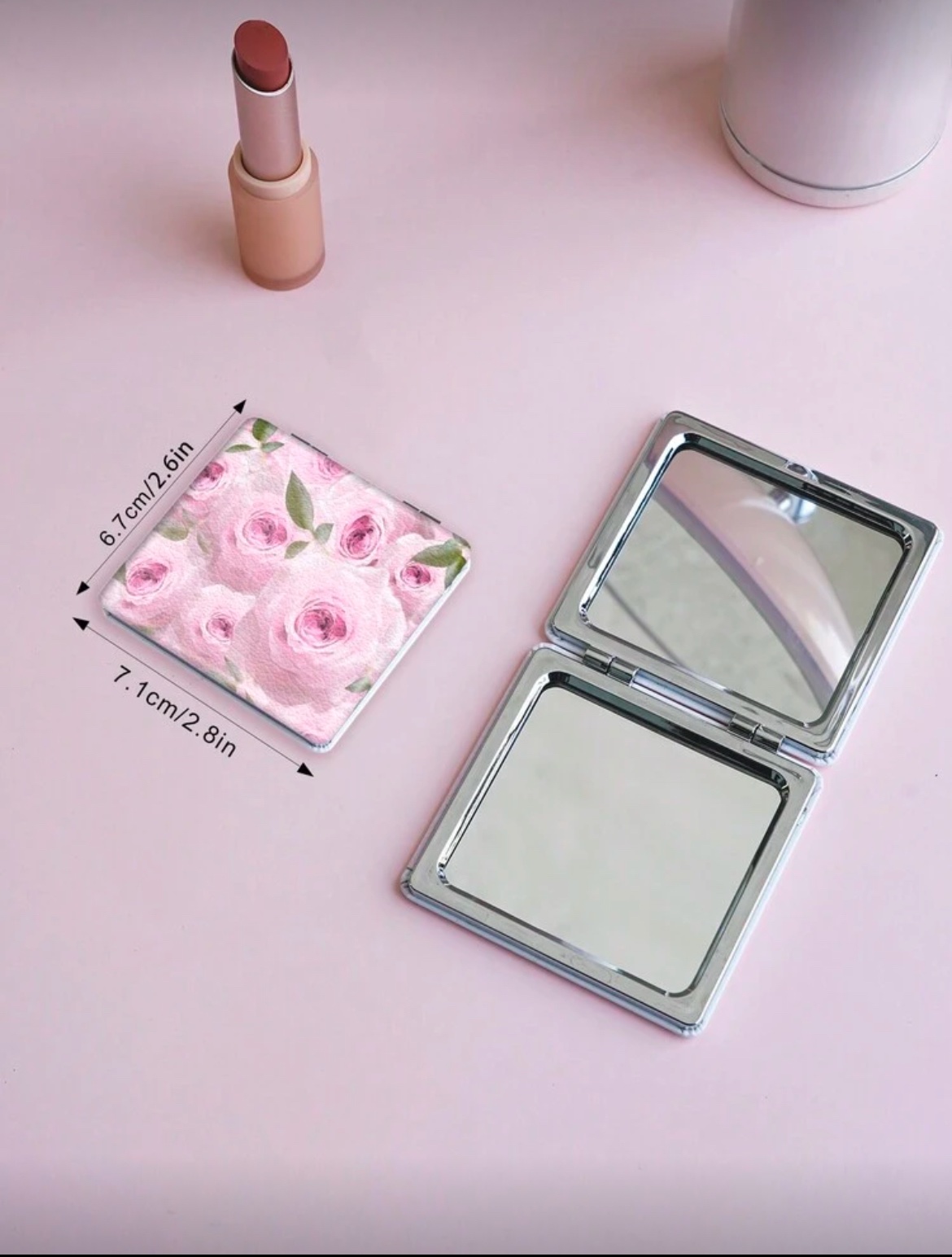 ROSELLE Miroir De Vanité Carré Pliable — Chic (Réf. 001)