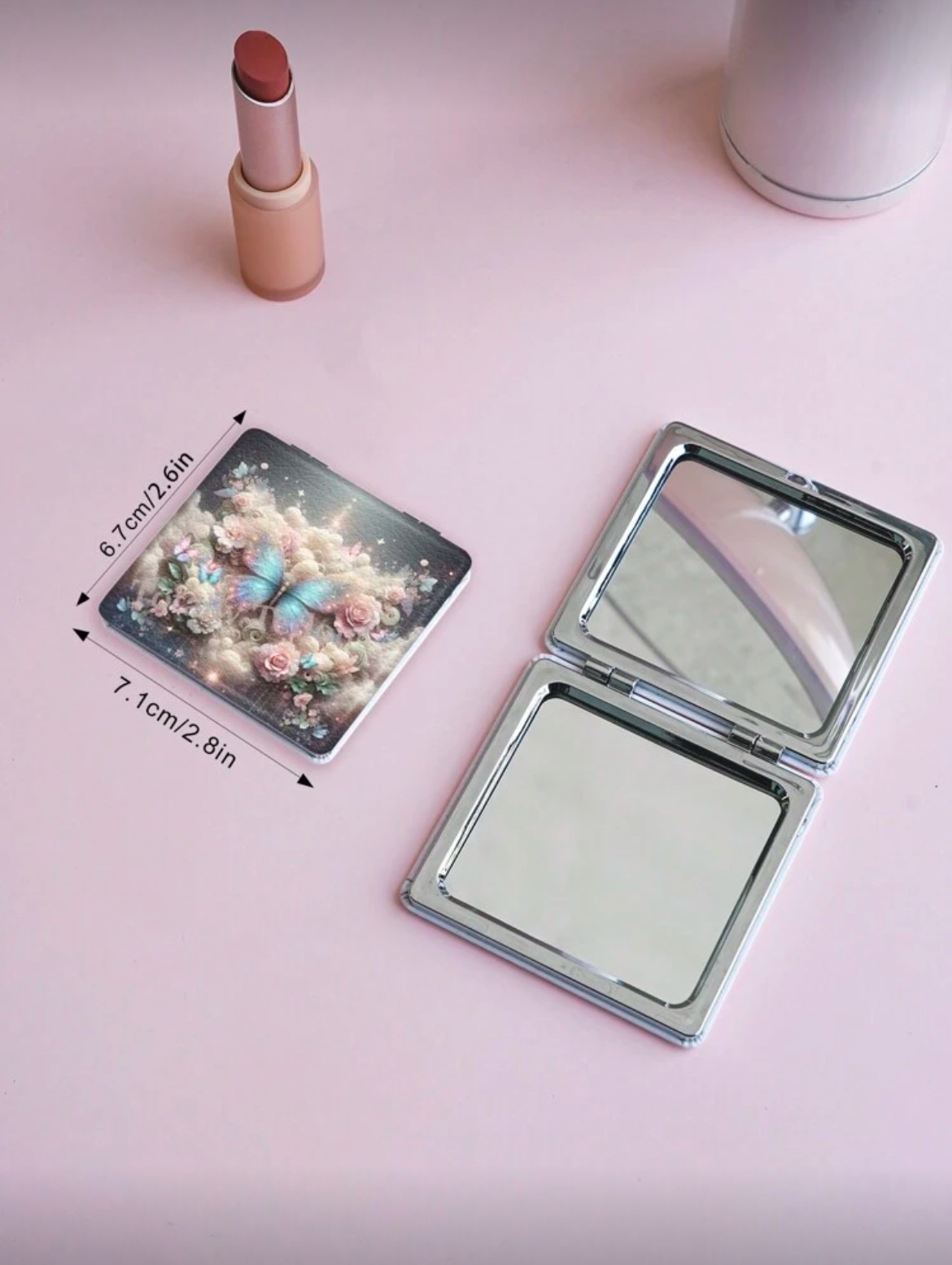 ROSELLE Miroir De Vanité Carré Pliable — Chic (Réf. 019) ROSELLE Miroir De Vanité Carré Pliable — Chic (Réf. 019)