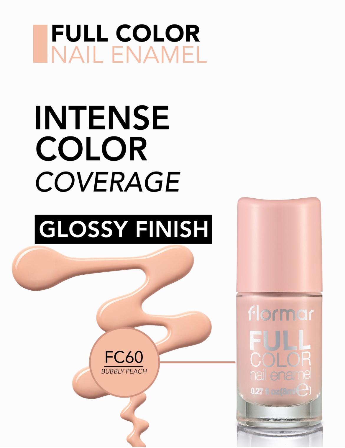 Flormar Vernis à Ongles Full Color — FC060 – Bubbly Peach