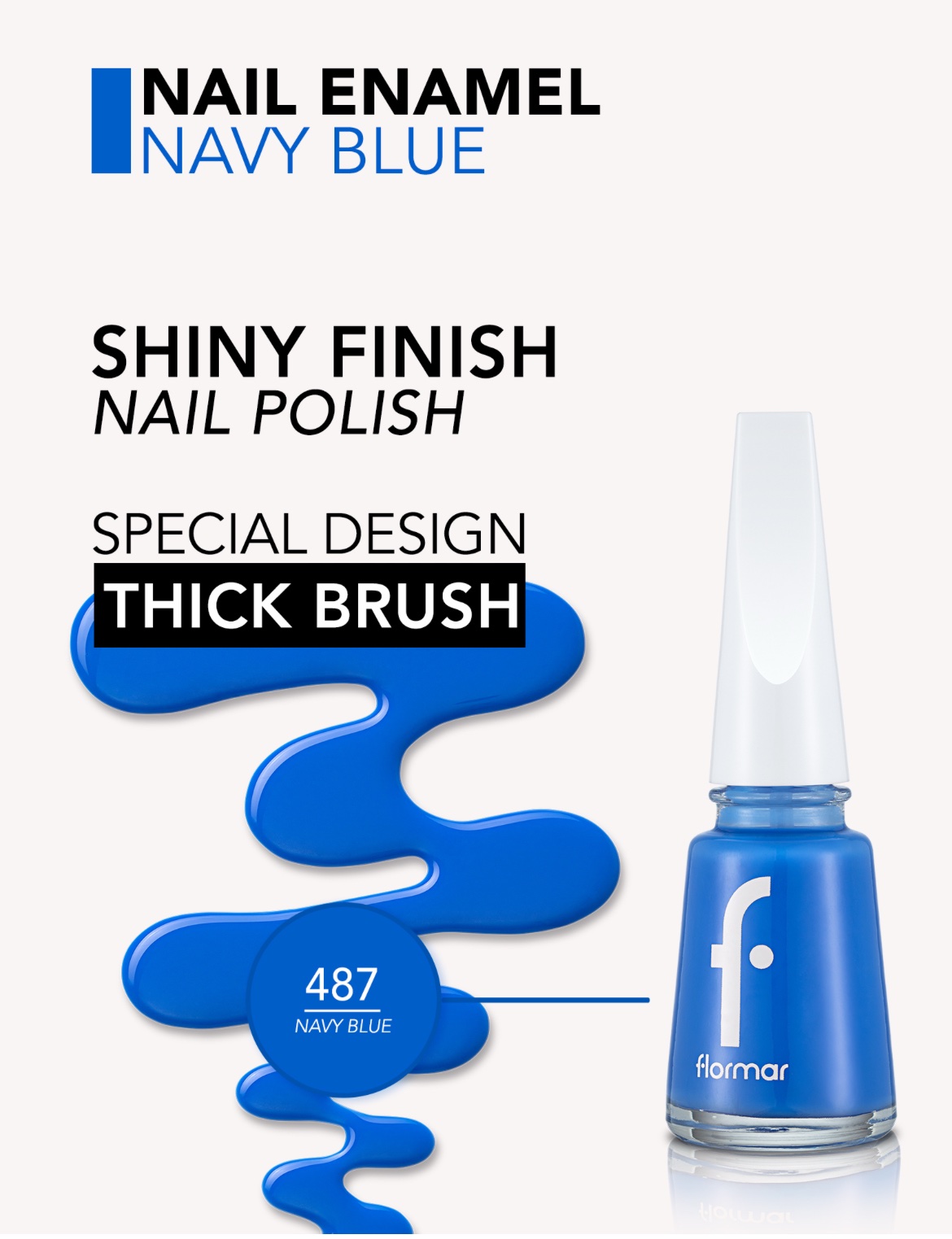 Flormar Vernis à Ongles — 487 – Navy Blue Flormar Vernis à Ongles — 487 – Navy Blue