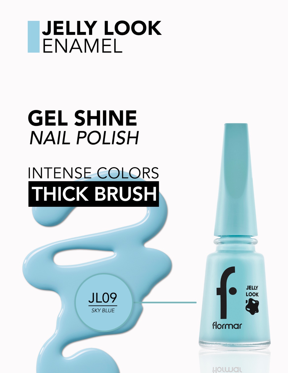 Flormar Vernis à Ongles Jelly Look — JL09 – Sky Blue Flormar Vernis à Ongles Jelly Look — JL09 – Sky Blue