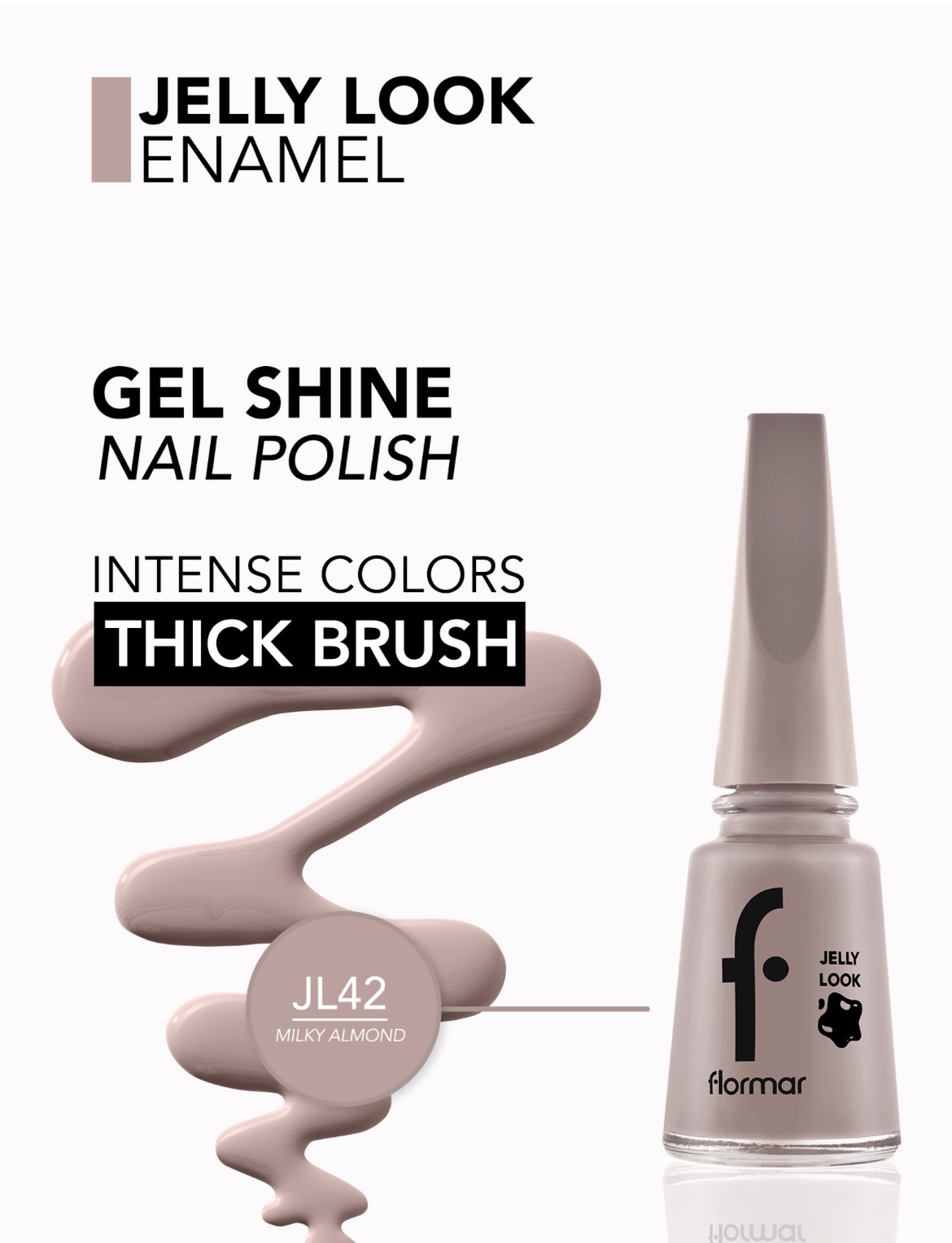 Flormar Vernis à Ongles Jelly Look — JL42 – Milky Almond