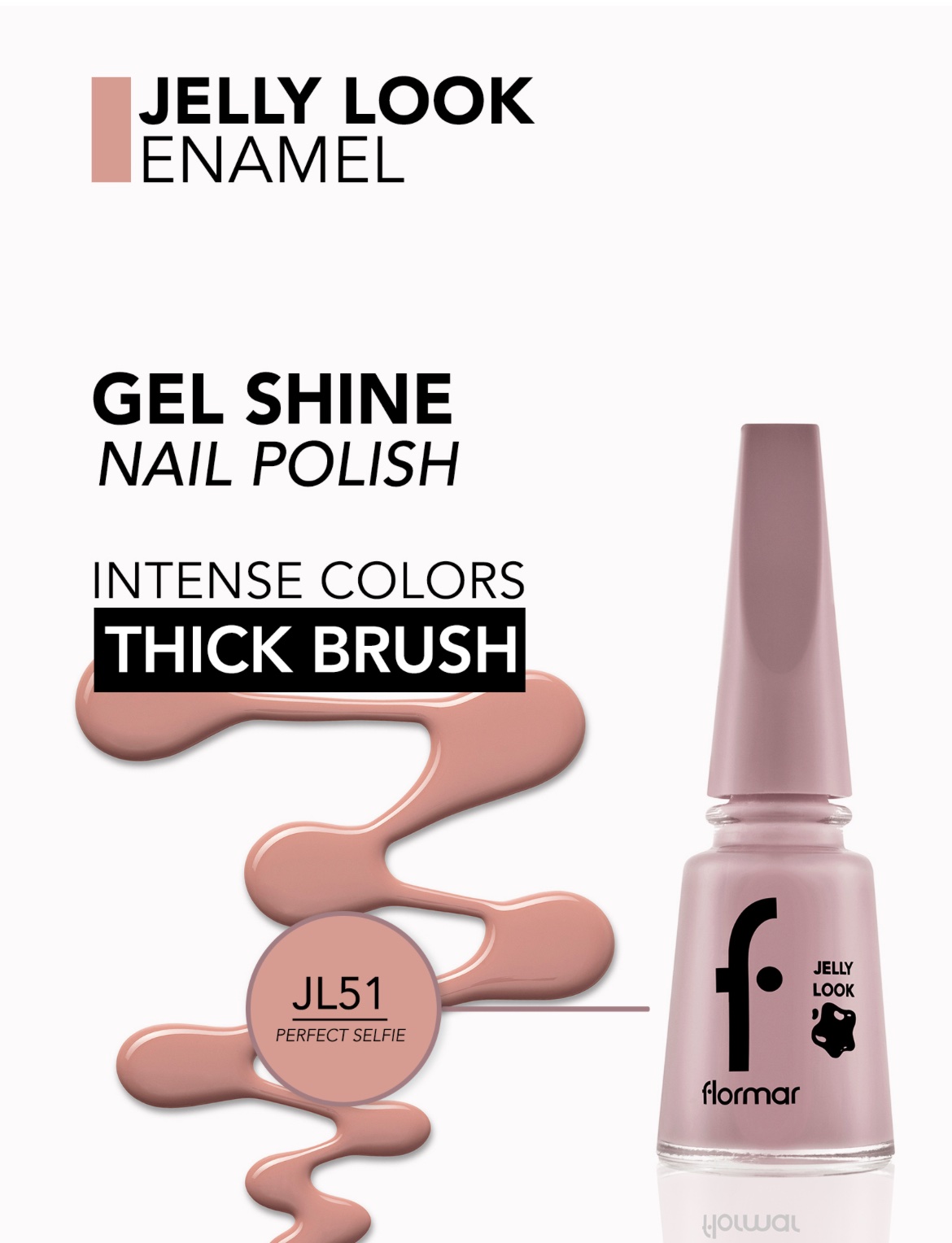 Flormar Vernis à Ongles Jelly Look — JL51 – Perfect Selfie Flormar Vernis à Ongles Jelly Look — JL51 – Perfect Selfie
