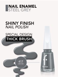 Flormar Vernis à Ongles — 417 – Steel Gray Flormar Vernis à Ongles — 417 – Steel Gray