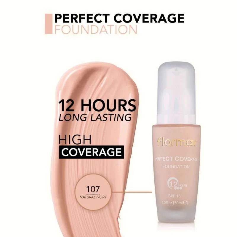 Flormar Perfect Coverage Foundation SPF 15