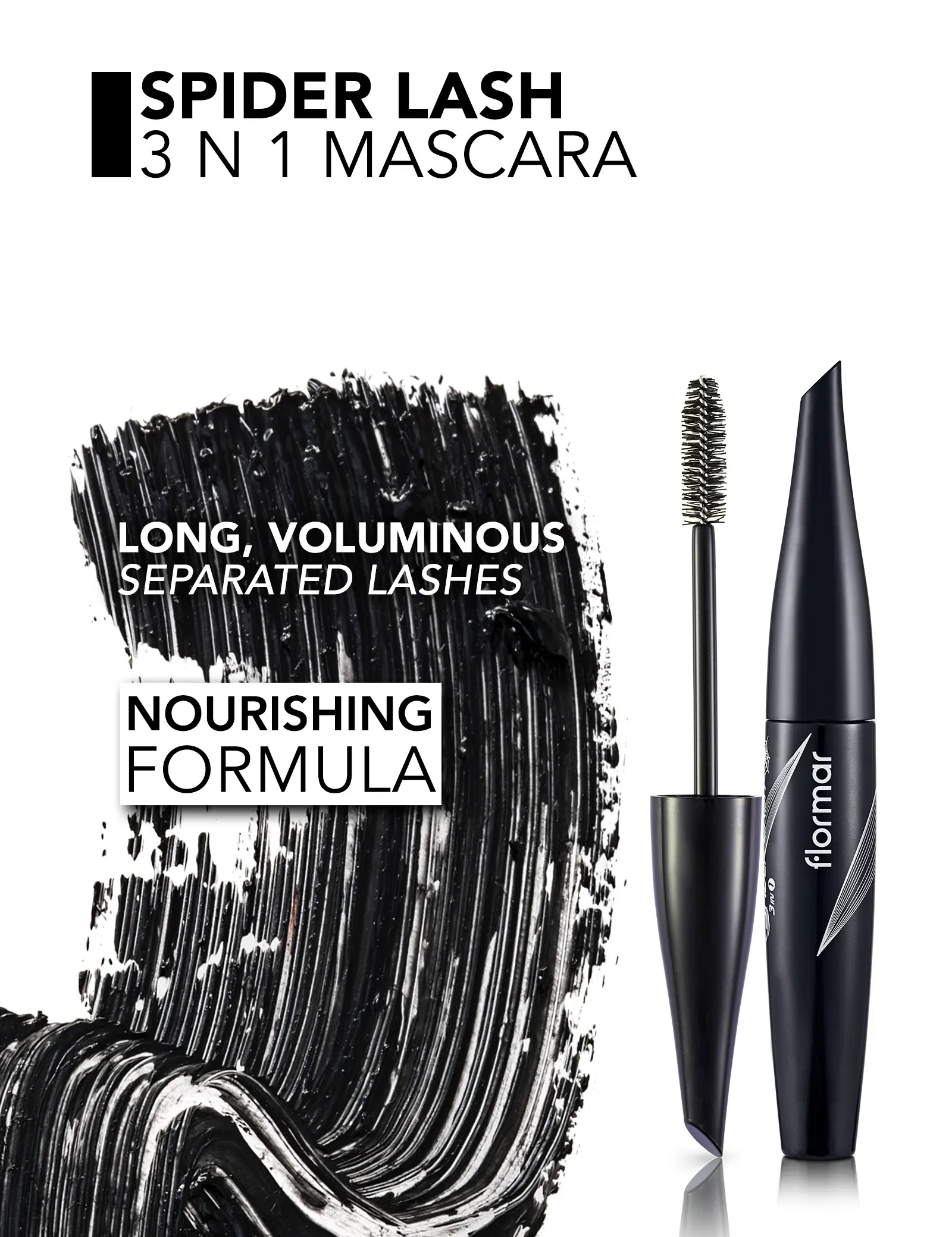 Flormar Spider Lash Mascara 3 In 1 Flormar Spider Lash Mascara 3 In 1