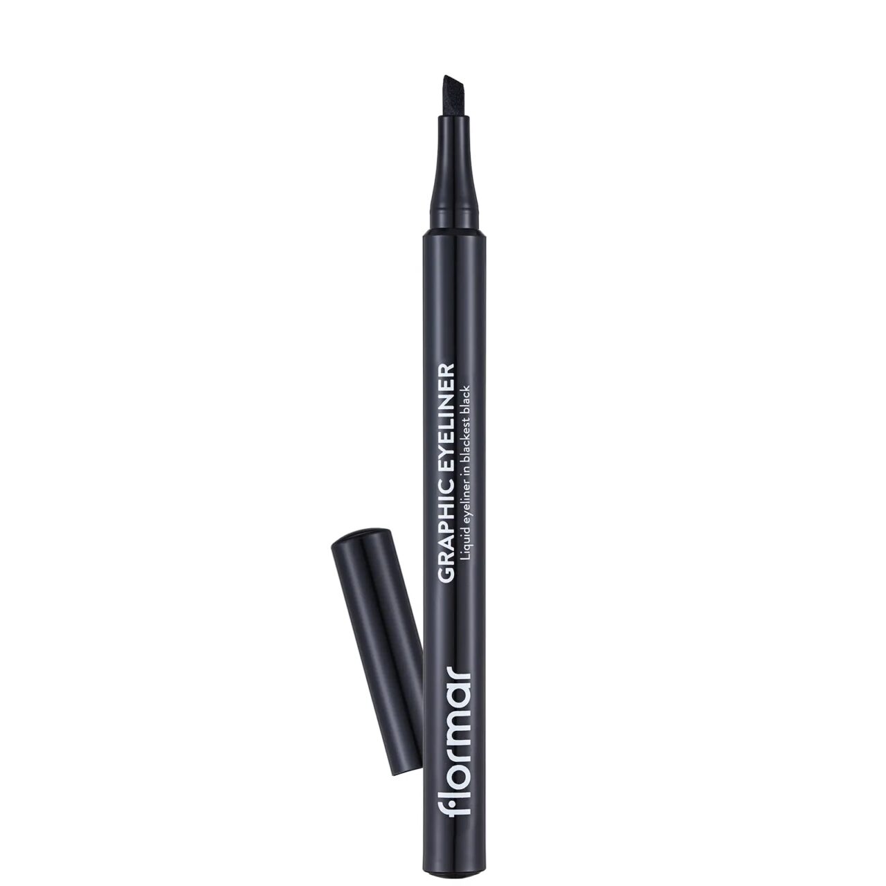 Flormar Graphic Eyeliner Black 001 — Ultra-Noir & Précision Facile (pointe biseautée)
