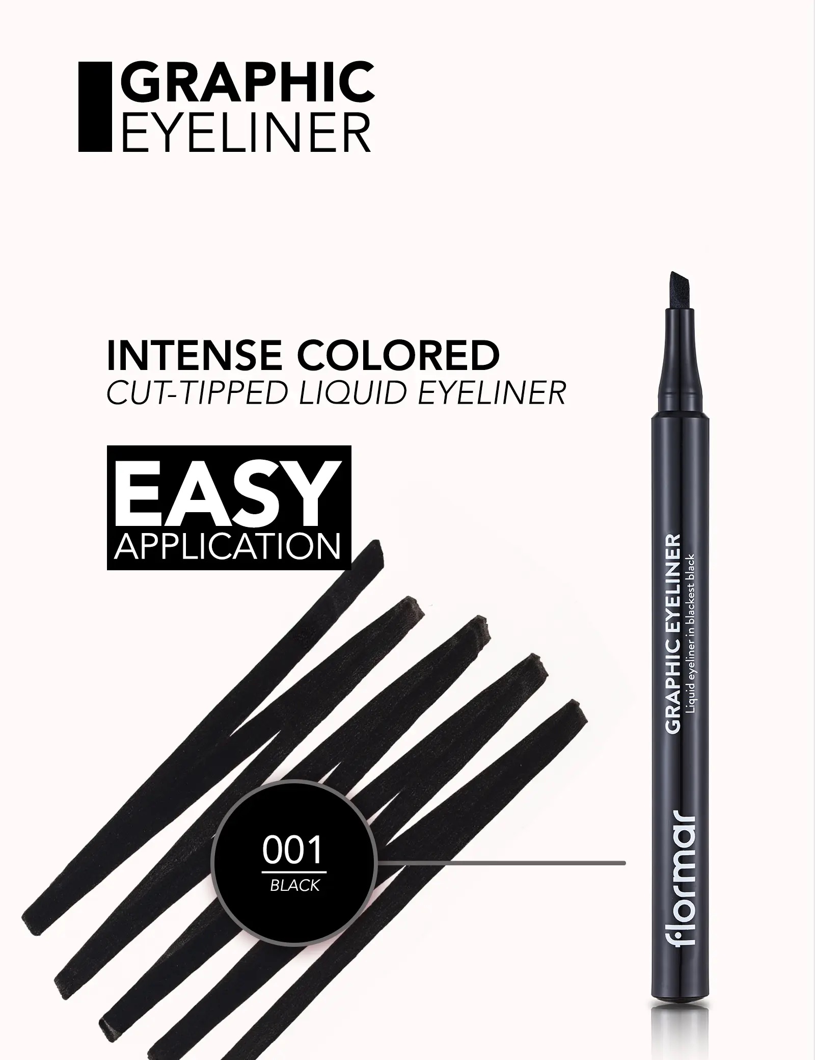Flormar Graphic Eyeliner Black 001