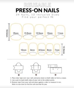 VV MEIJIAER Press-On Nails 24 Pièces Carrés (Chrome Rose) + Feuille Adhésive + Mini Lime - ZJ197