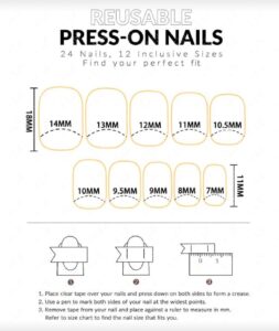 VV MEIJIAER Press-On Nails 24 Pièces Carrés (Mirroir Métallique Or) + Feuille Adhésive + Mini Lime - ZJ148
