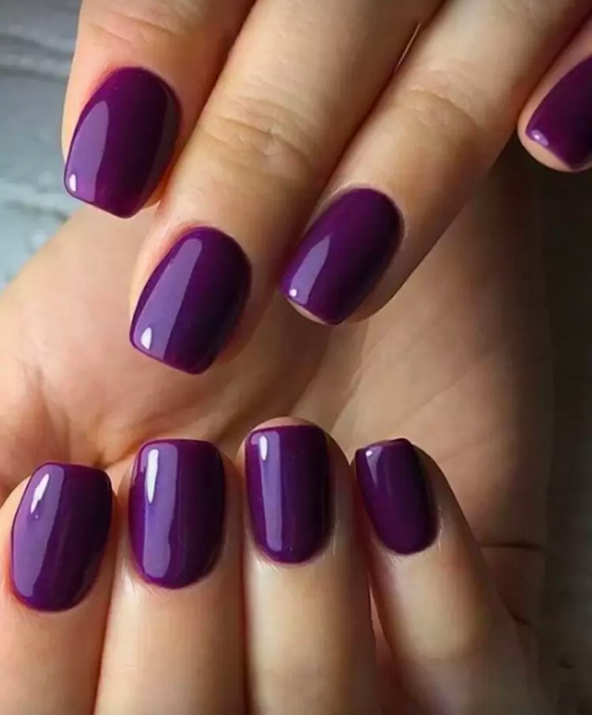 VV MEIJIAER Press-On Nails 24 Pièces Carrés (Violet) + Feuille Adhésive + Mini Lime - ZJ233