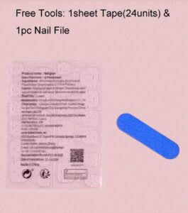 VV MEIJIAER Press-On Nails 24 Pièces Carrés (Violet) + Feuille Adhésive + Mini Lime - ZJ233