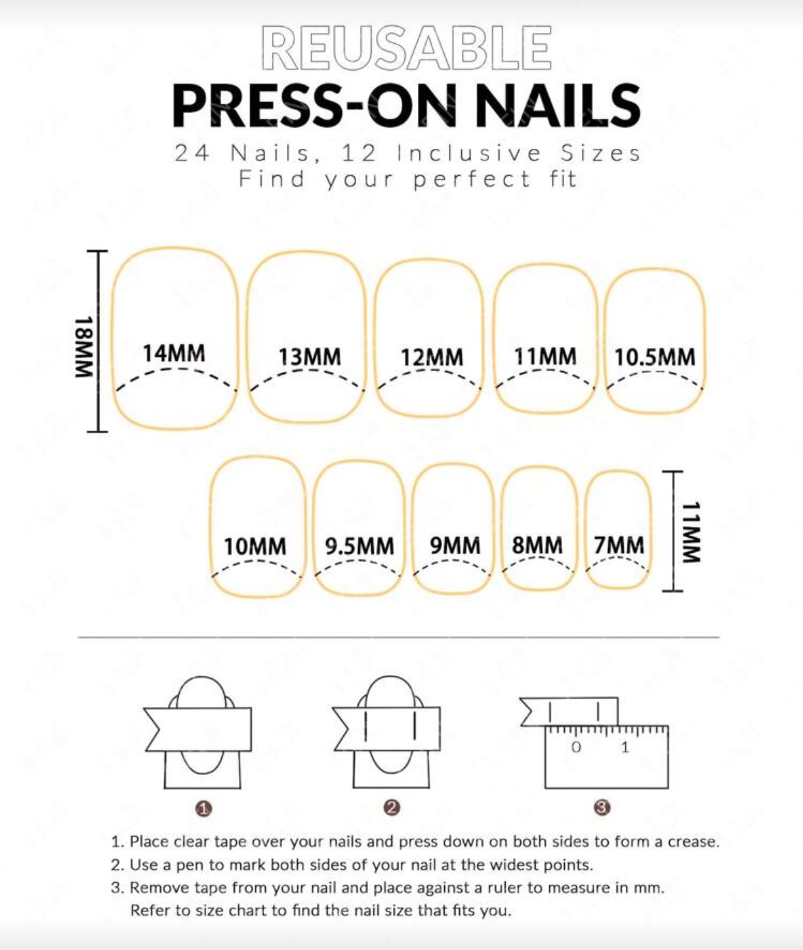 VV MEIJIAER Press-On Nails 24 Pièces Carrés (Violet) + Feuille Adhésive + Mini Lime - ZJ233