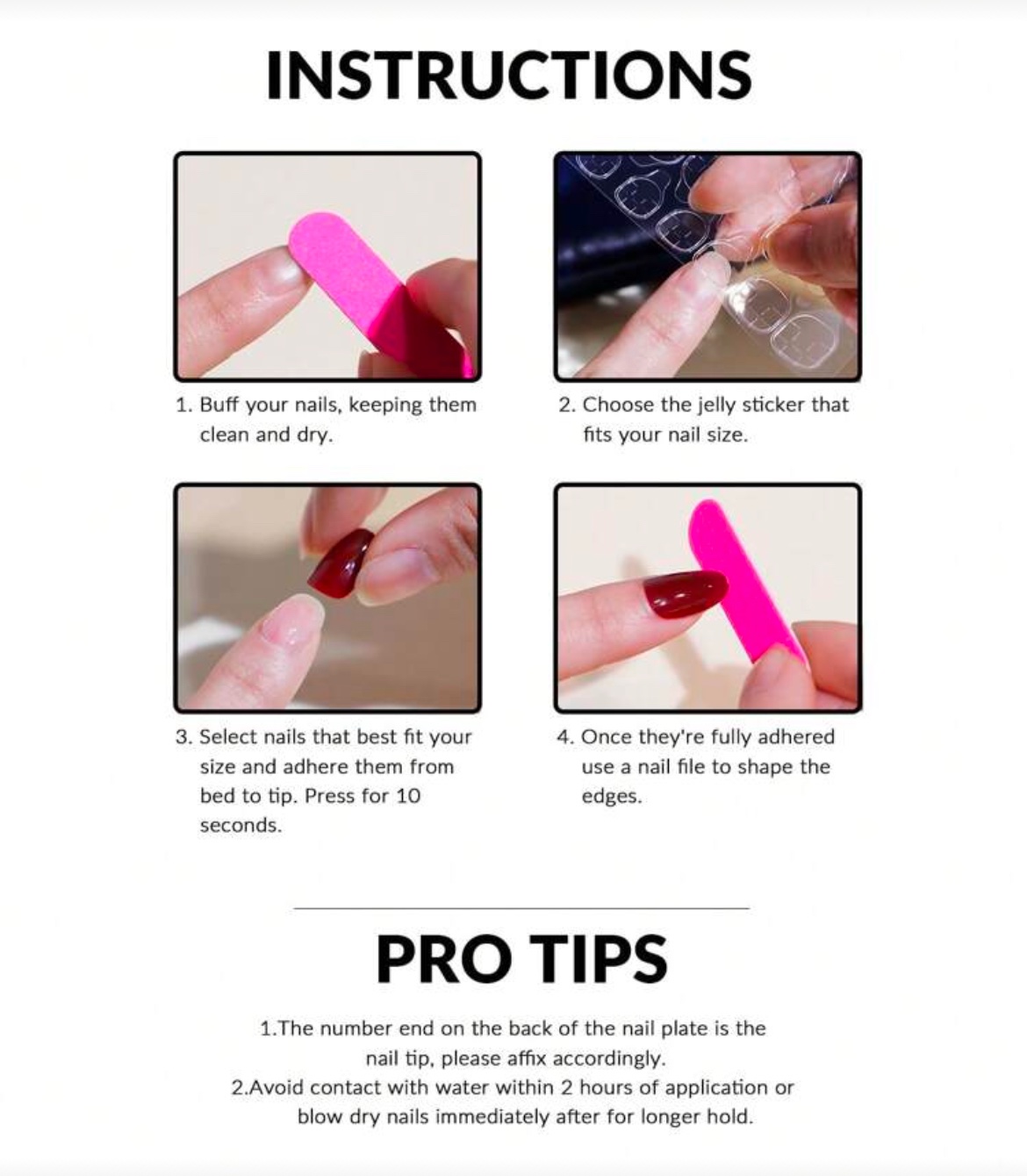 VV MEIJIAER Press-On Nails 24 Pièces Carrés (Violet) + Feuille Adhésive + Mini Lime - ZJ233