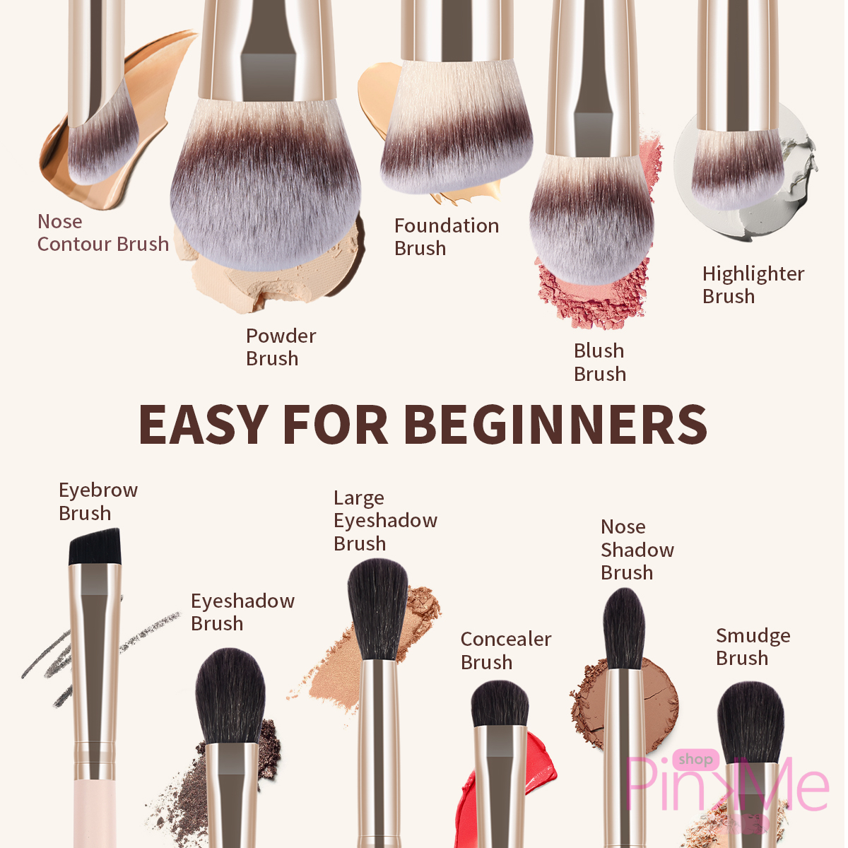 MAANGE MakeUp Brush Set De 11 Pièces With BAG