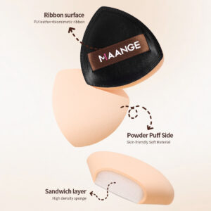 MAANGE Makeup Puff Triangle Avec Boite 1 Pièce