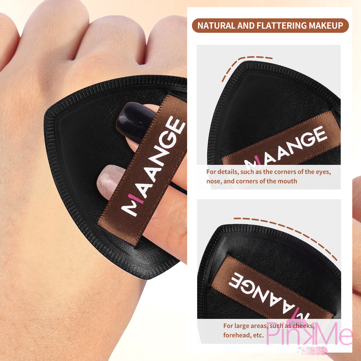 MAANGE Makeup Puff Triangle Avec Boite 1 Pièce