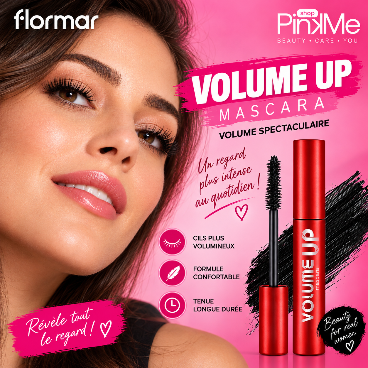 Flormar Volume Up Mascara – Volume Spectaculaire 4 Flormar Volume Up Mascara – Volume Spectaculaire – Image 4