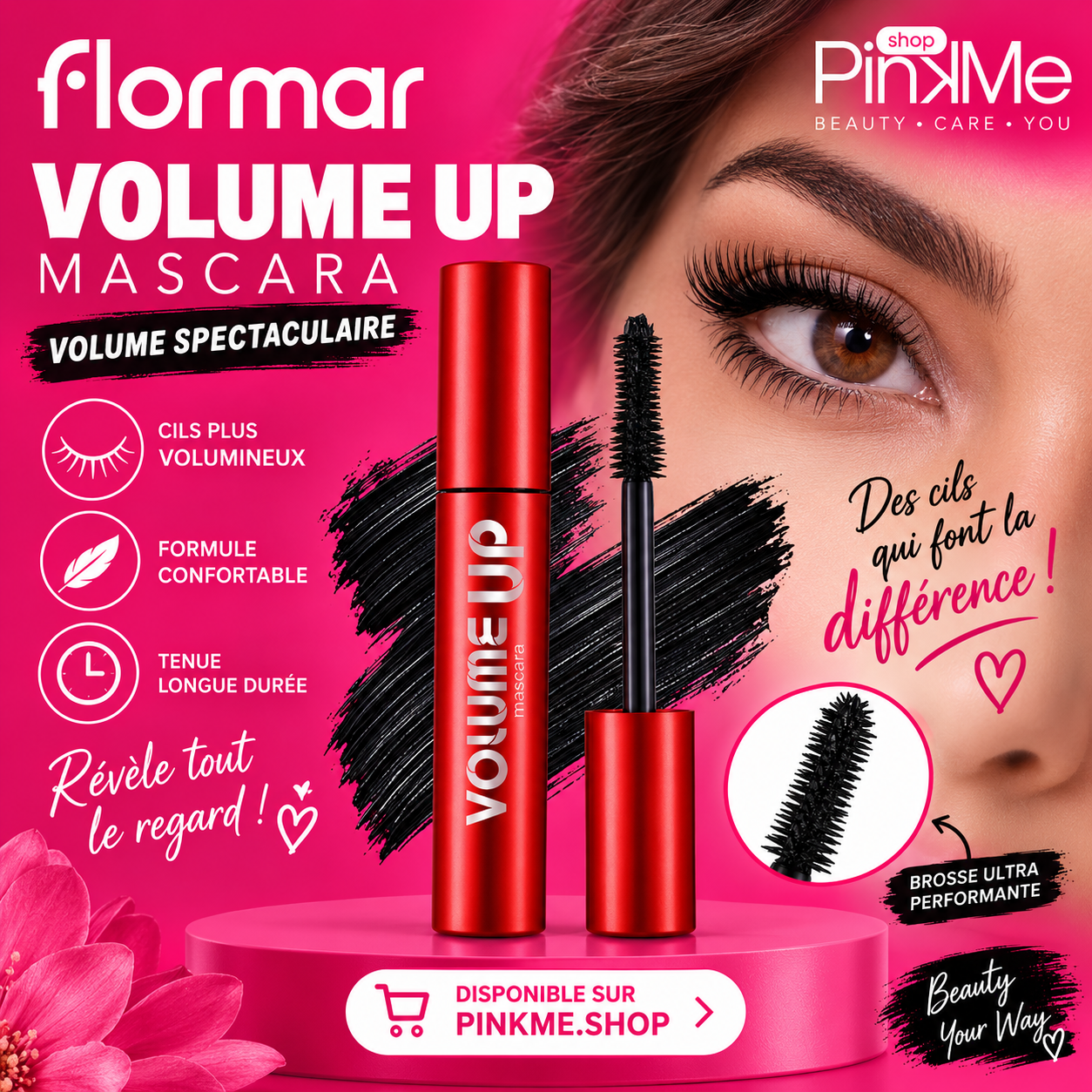Flormar Volume Up Mascara – Volume Spectaculaire 14 Flormar Volume Up Mascara – Volume Spectaculaire – Image 14