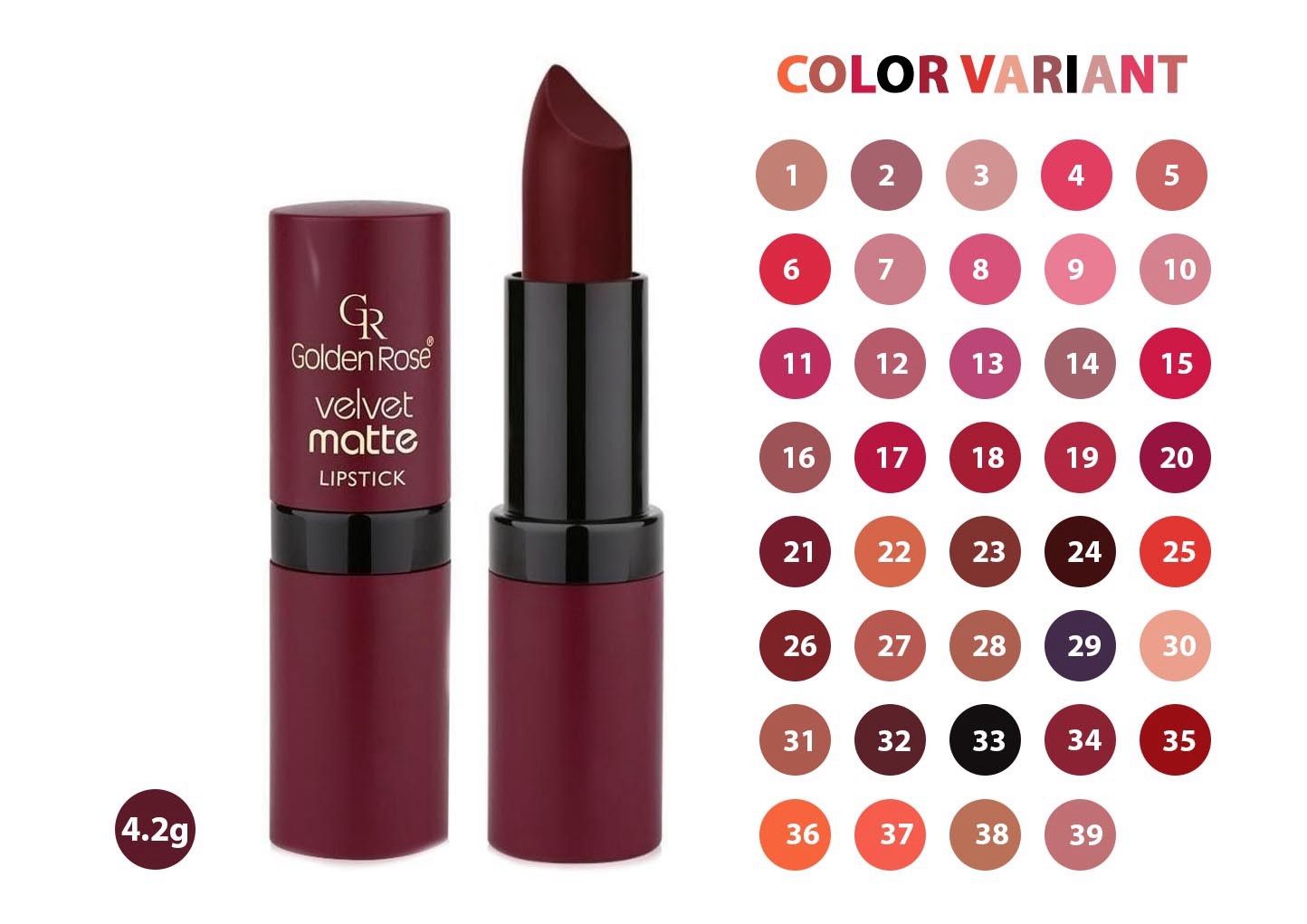 Golden Rose Velvet Matte Lipstick