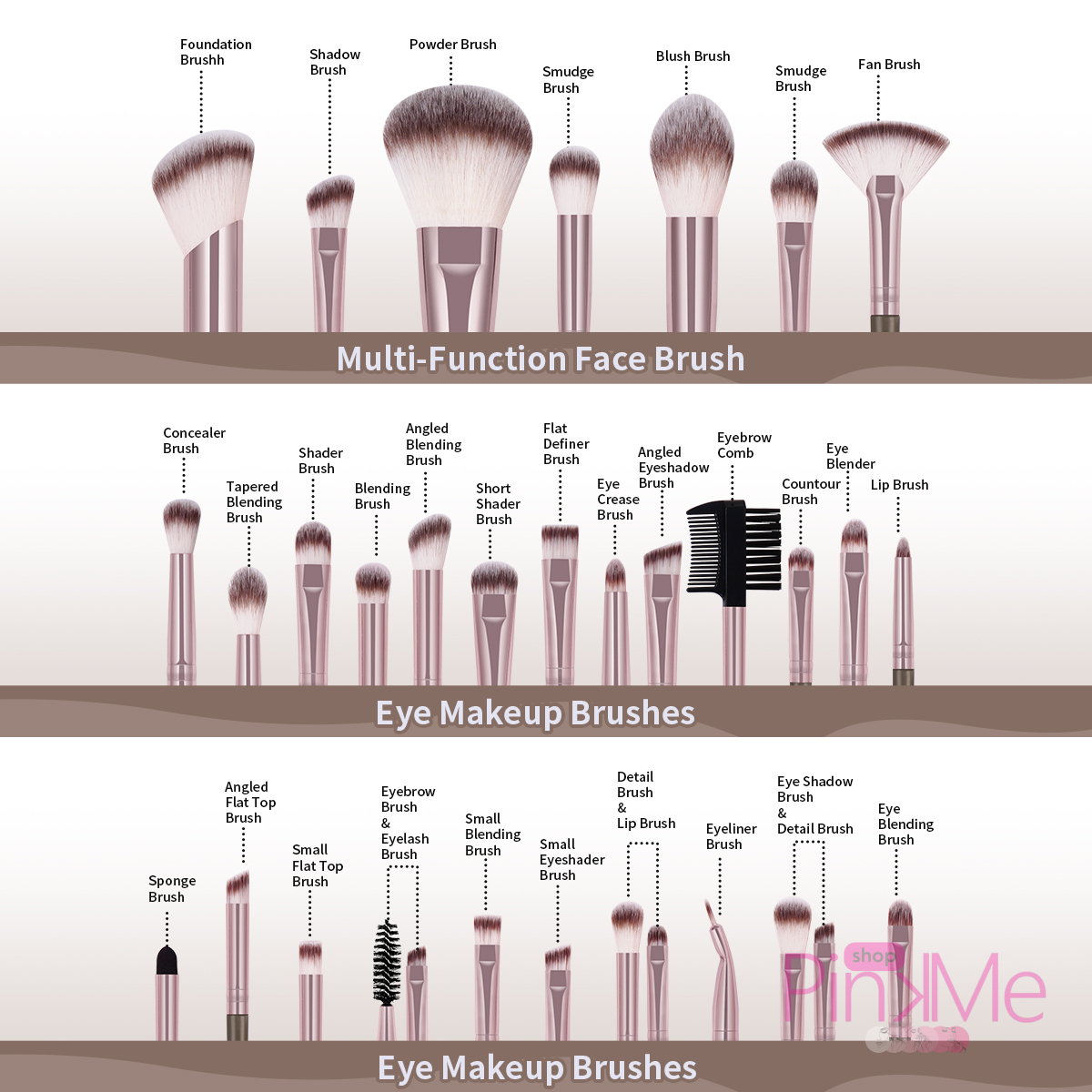 MAANGE Kit 30 Pinceaux et 16 Outils De Maquillage Et Trousse MAANGE Kit 30 Pinceaux et 16 Outils De Maquillage Et Trousse