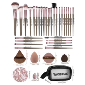 MAANGE Kit 30 Pinceaux et 16 Outils De Maquillage Et Trousse MAANGE Kit 30 Pinceaux et 16 Outils De Maquillage Et Trousse