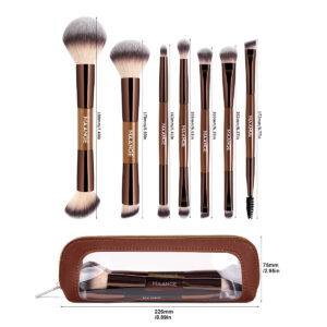 MAANGE Kit 7 Pinceaux De Maquillage à Double Embout Avec Trousse MAANGE Kit 7 Pinceaux De Maquillage à Double Embout Avec Trousse