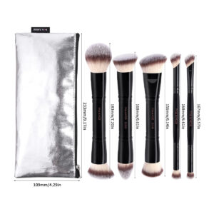 MAANGE Kit 5 Pinceaux De Maquillage à Double Embout Avec Trousse MAANGE Kit 5 Pinceaux De Maquillage à Double Embout Avec Trousse