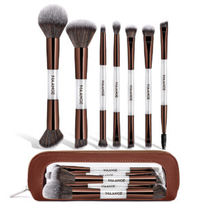 MAANGE Kit 7 Pinceaux De Maquillage à Double Embout Avec Trousse MAANGE Kit 7 Pinceaux De Maquillage à Double Embout Avec Trousse
