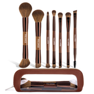 MAANGE Kit 7 Pinceaux De Maquillage à Double Embout Avec Trousse MAANGE Kit 7 Pinceaux De Maquillage à Double Embout Avec Trousse