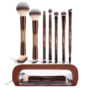 MAANGE Kit 7 Pinceaux De Maquillage à Double Embout Avec Trousse MAANGE Kit 7 Pinceaux De Maquillage à Double Embout Avec Trousse