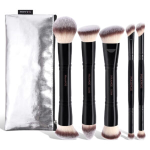 MAANGE Kit 5 Pinceaux De Maquillage à Double Embout Avec Trousse MAANGE Kit 5 Pinceaux De Maquillage à Double Embout Avec Trousse
