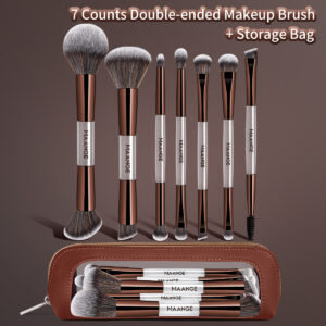 MAANGE Kit 7 Pinceaux De Maquillage à Double Embout Avec Trousse MAANGE Kit 7 Pinceaux De Maquillage à Double Embout Avec Trousse